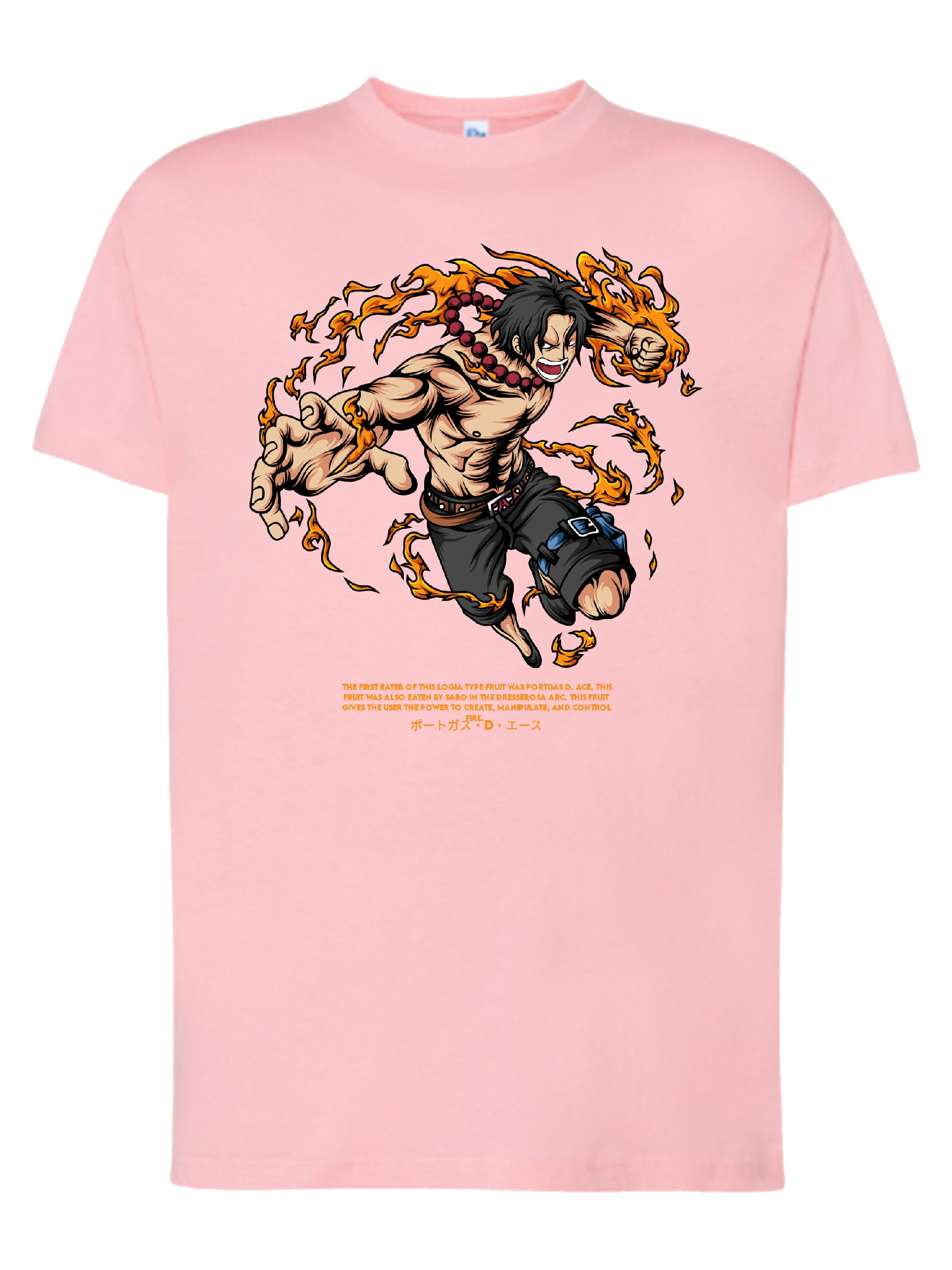 Camiseta Portgas D. Ace – Diseño anime fuego | FrikiCanarias