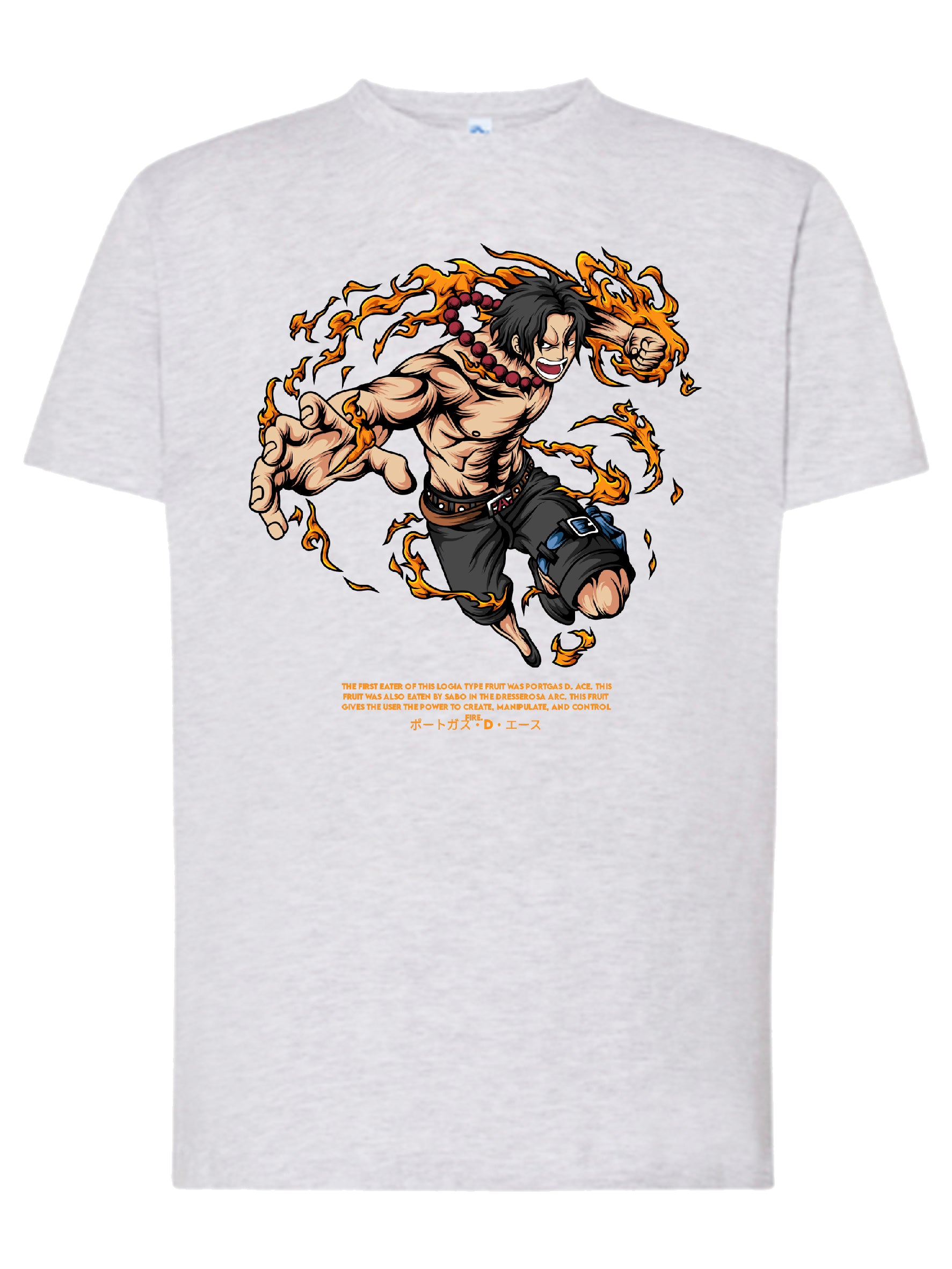 Camiseta Portgas D. Ace – Diseño anime fuego | FrikiCanarias