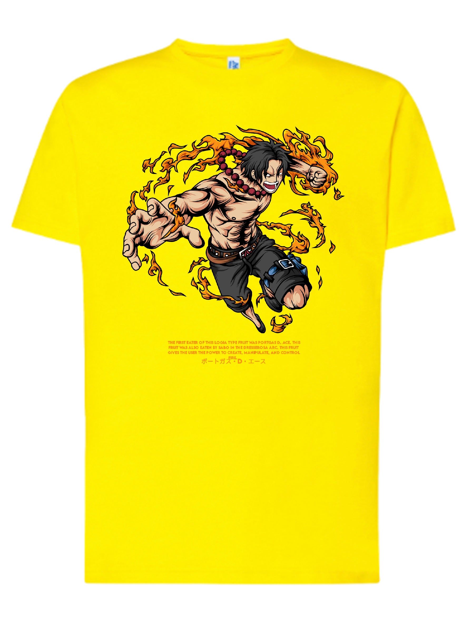 Camiseta Portgas D. Ace – Diseño anime fuego | FrikiCanarias