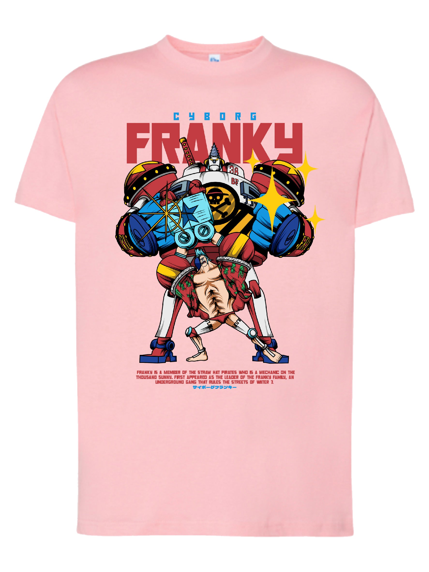 Camiseta Cyborg Franky – Diseño anime mecánico | FrikiCanarias