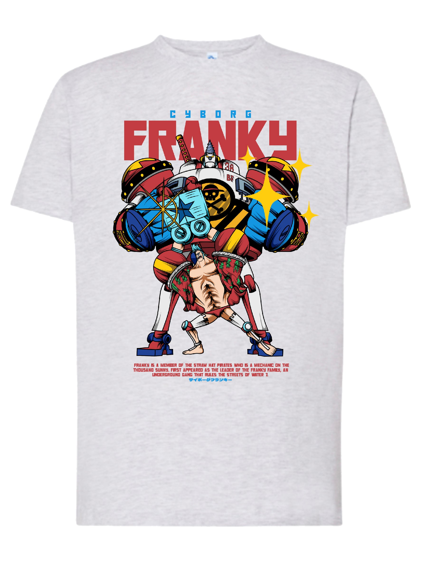Camiseta Cyborg Franky – Diseño anime mecánico | FrikiCanarias