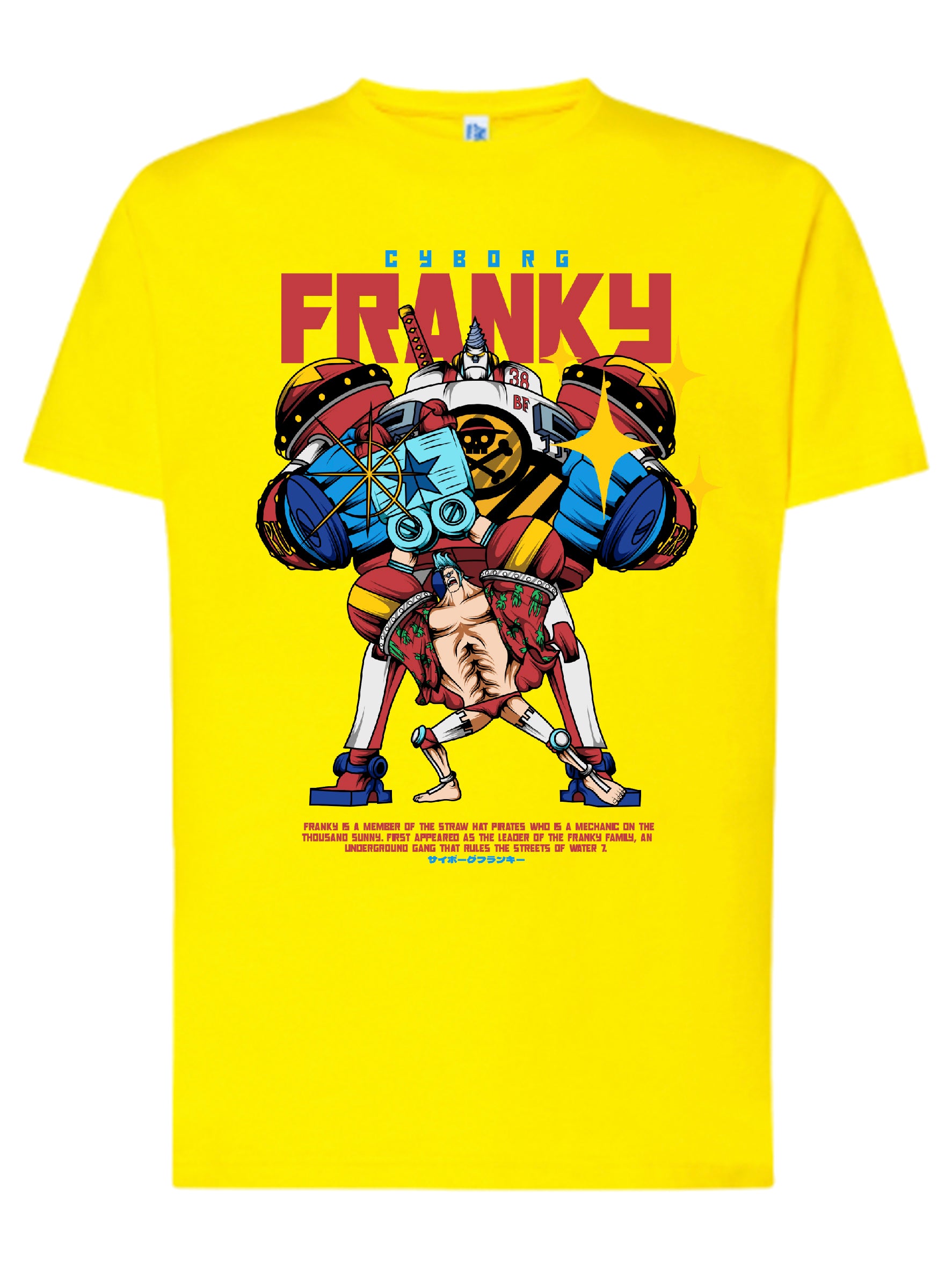 Camiseta Cyborg Franky – Diseño anime mecánico | FrikiCanarias
