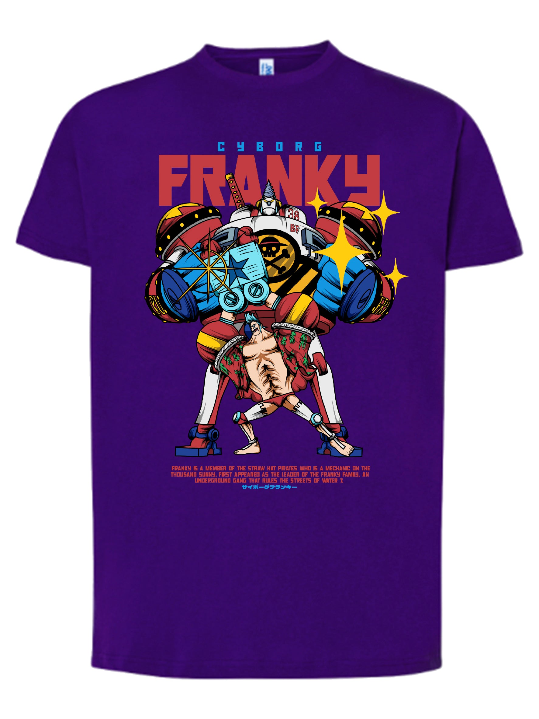Camiseta Cyborg Franky – Diseño anime mecánico | FrikiCanarias