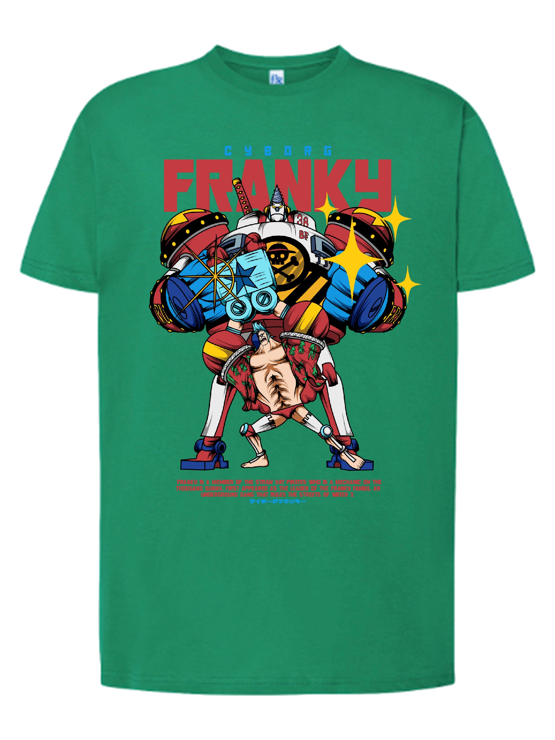 Camiseta Cyborg Franky – Diseño anime mecánico | FrikiCanarias