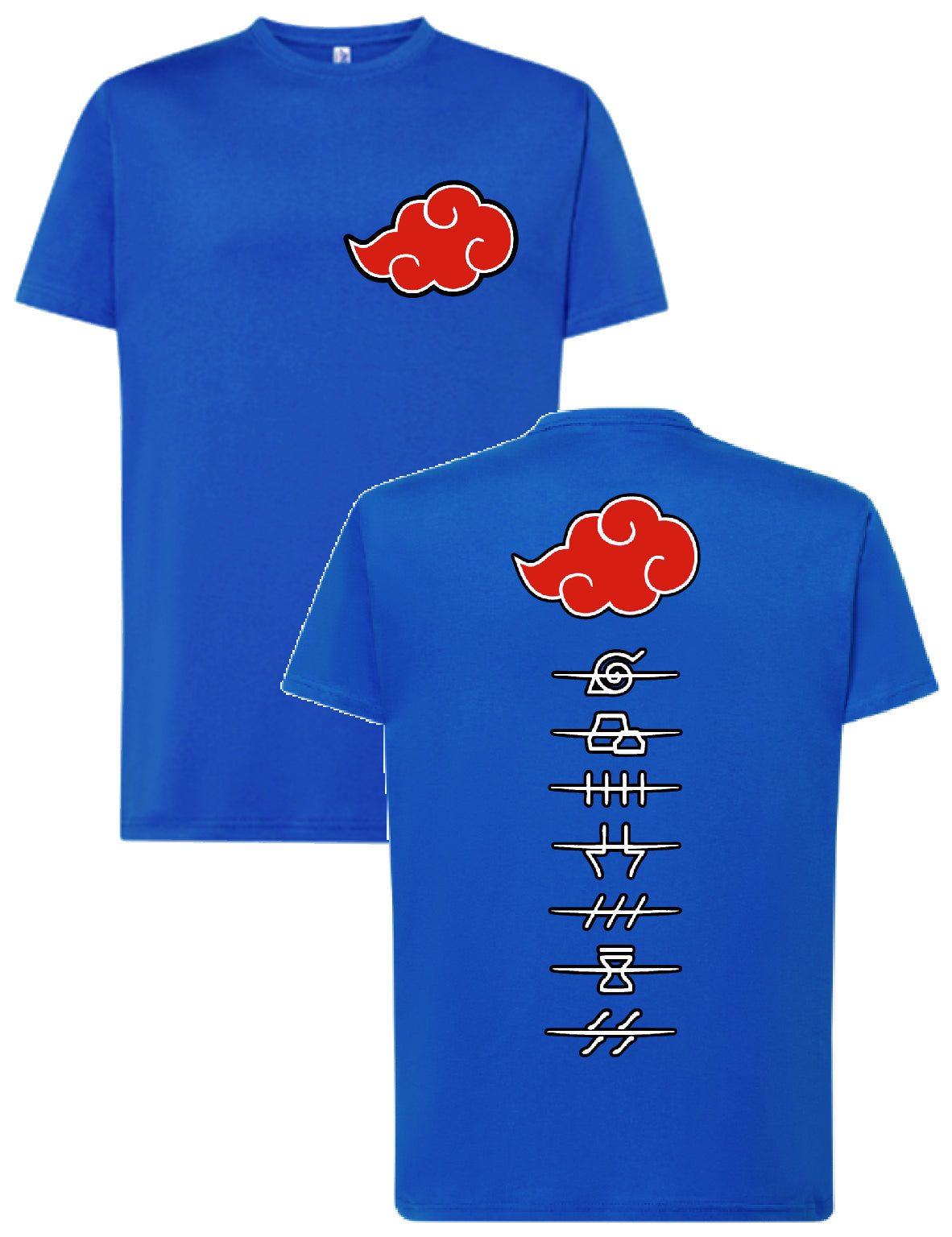 Camiseta anime Nube Roja Akatsuki – Diseño friki minimalista | FrikiCanarias