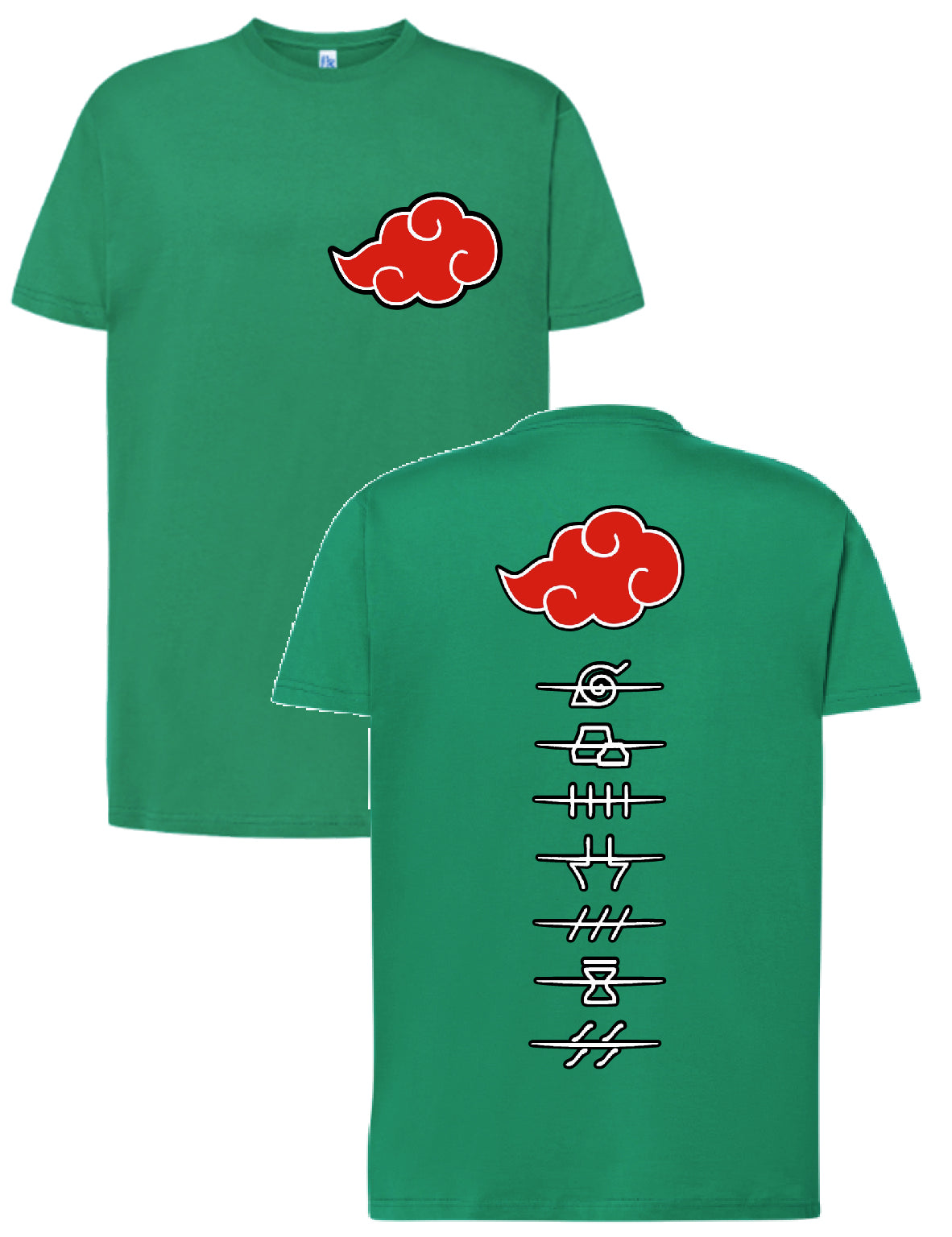 Camiseta anime Nube Roja Akatsuki – Diseño friki minimalista | FrikiCanarias