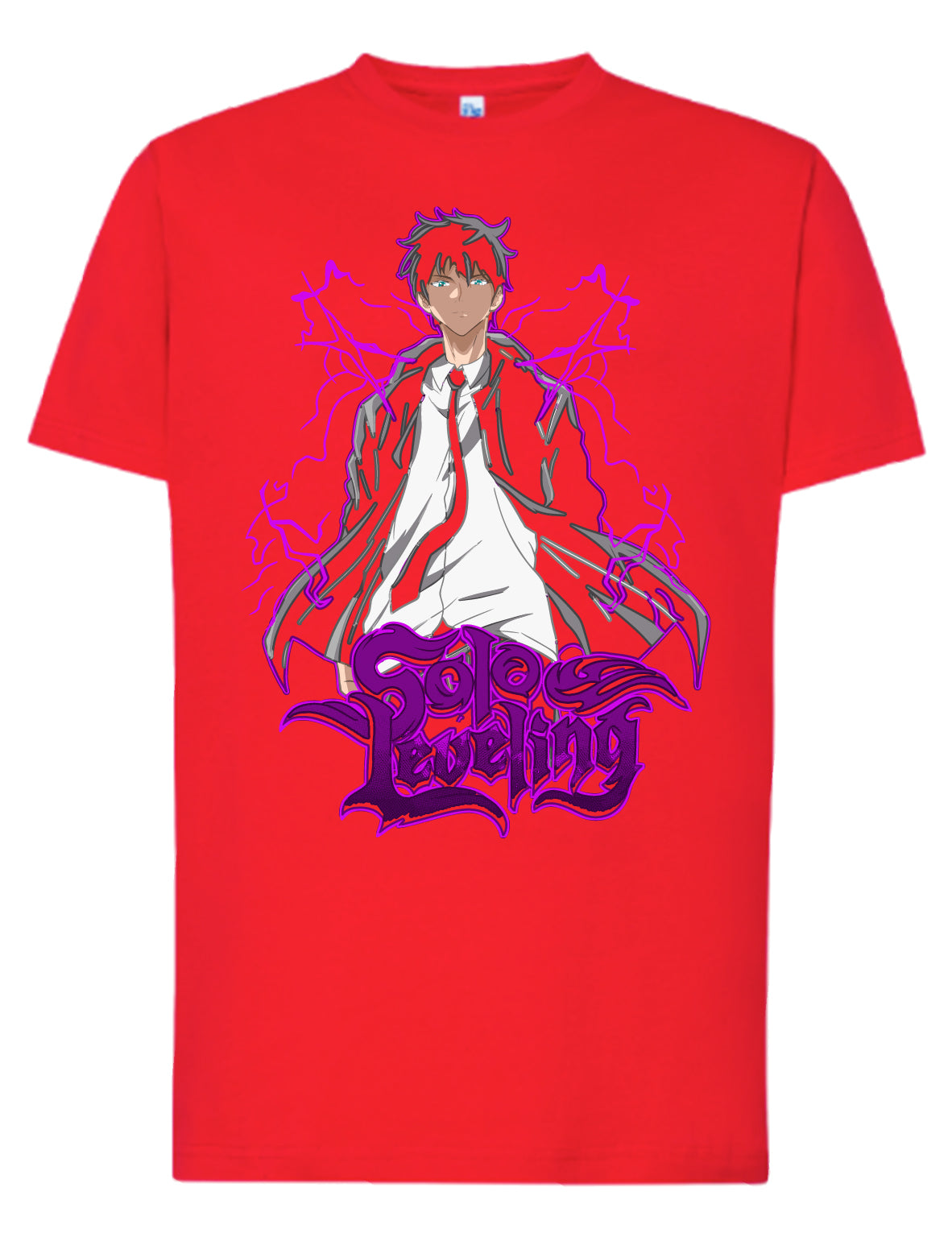 Camiseta Sung Jin-Woo “Purple Lightning” – Solo Leveling | FrikiCanarias