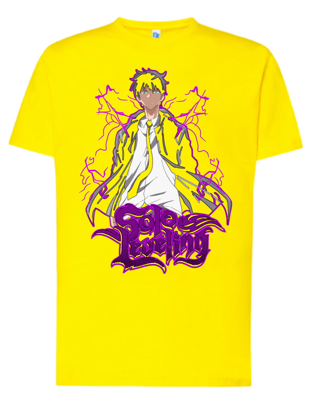 Camiseta Sung Jin-Woo “Purple Lightning” – Solo Leveling | FrikiCanarias