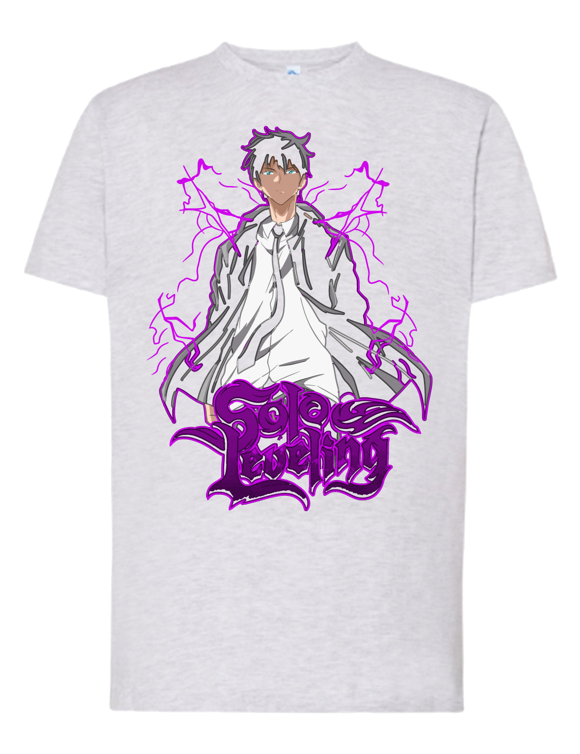 Camiseta Sung Jin-Woo “Purple Lightning” – Solo Leveling | FrikiCanarias