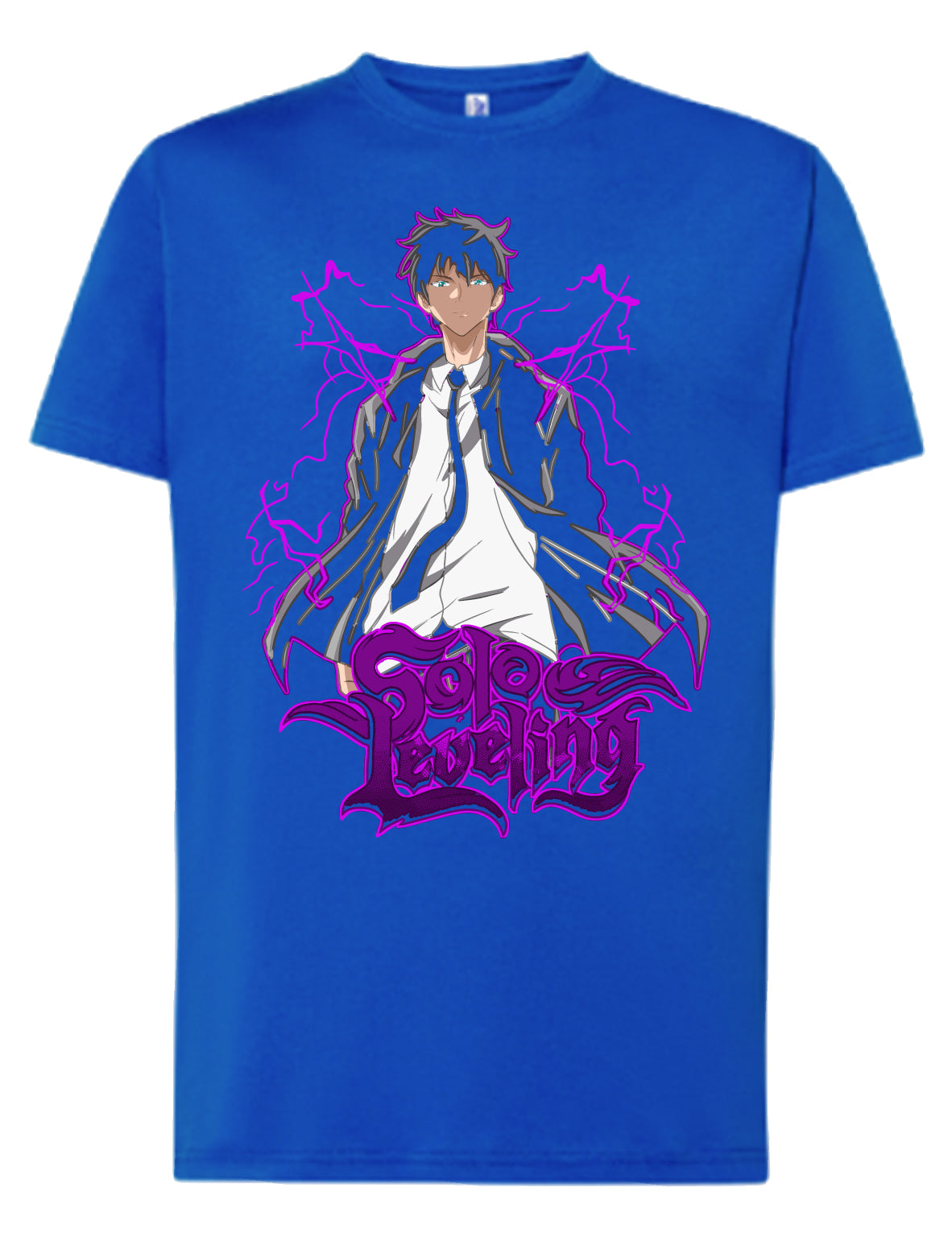 Camiseta Sung Jin-Woo “Purple Lightning” – Solo Leveling | FrikiCanarias
