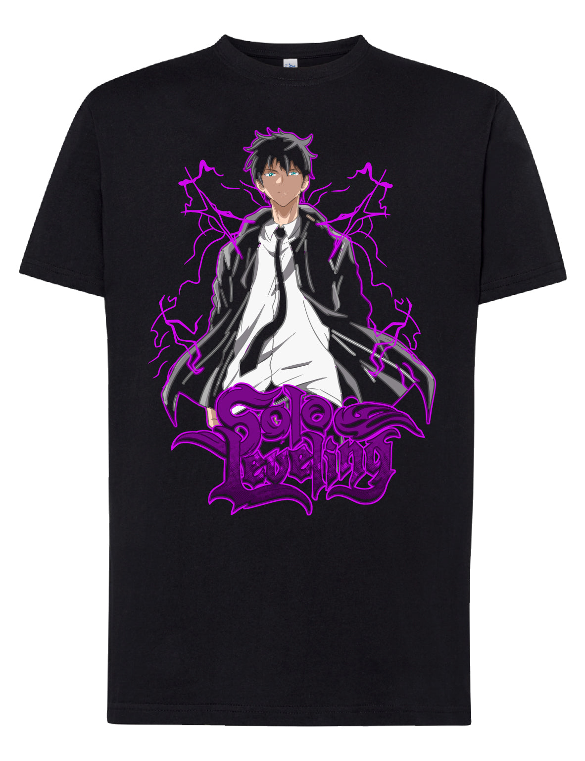 Camiseta Sung Jin-Woo “Purple Lightning” – Solo Leveling | FrikiCanarias