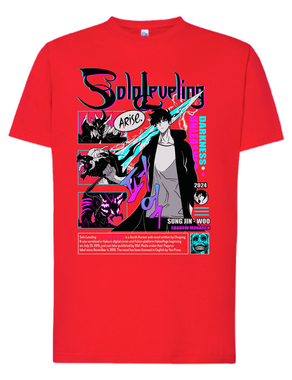 Camiseta Sung Jin-Woo – Solo Leveling “Shadow Monarch” | FrikiCanarias