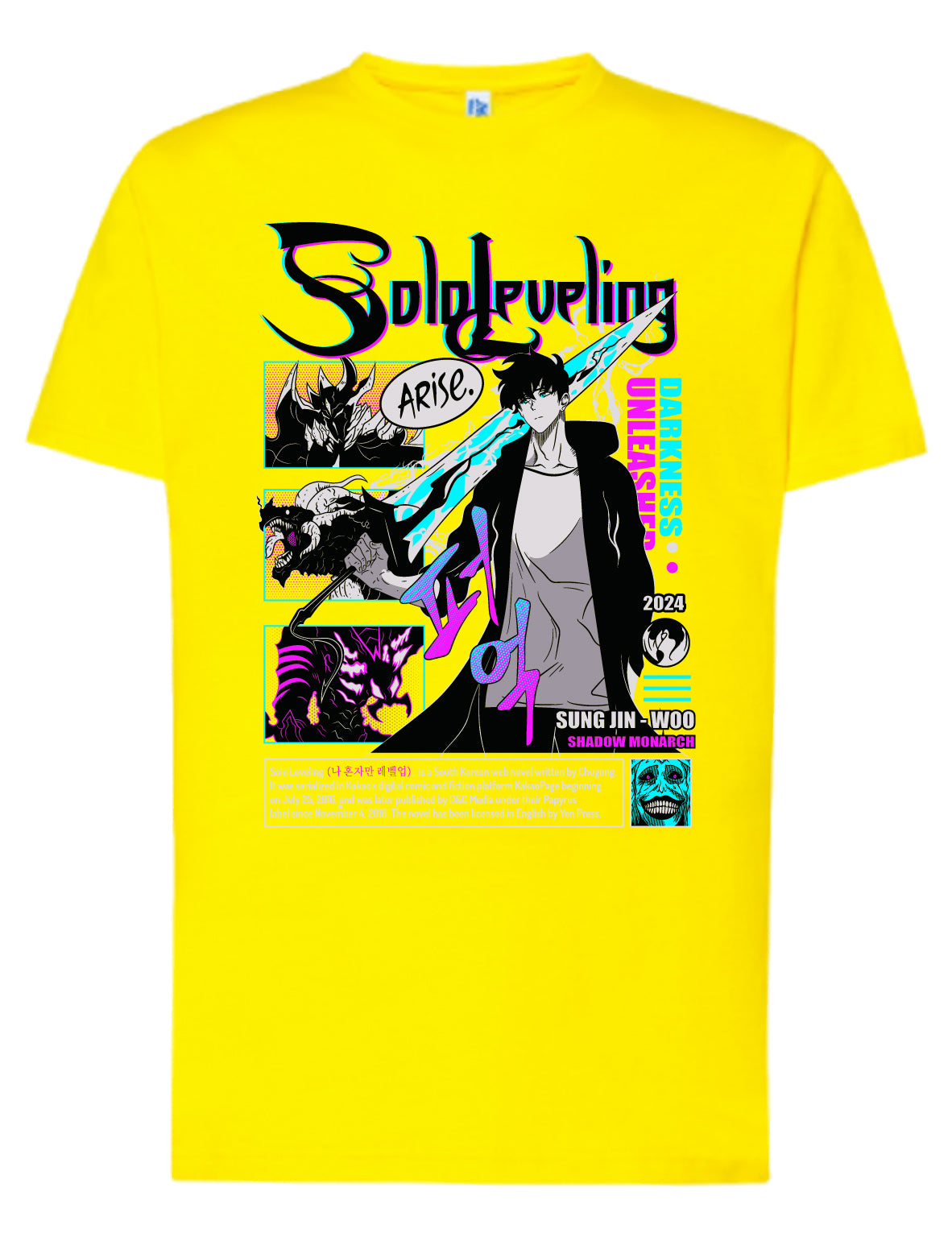 Camiseta Sung Jin-Woo – Solo Leveling “Shadow Monarch” | FrikiCanarias
