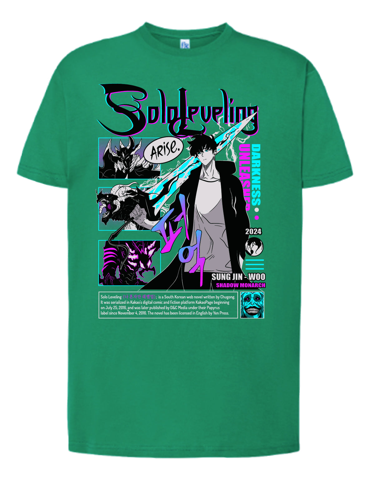 Camiseta Sung Jin-Woo – Solo Leveling “Shadow Monarch” | FrikiCanarias