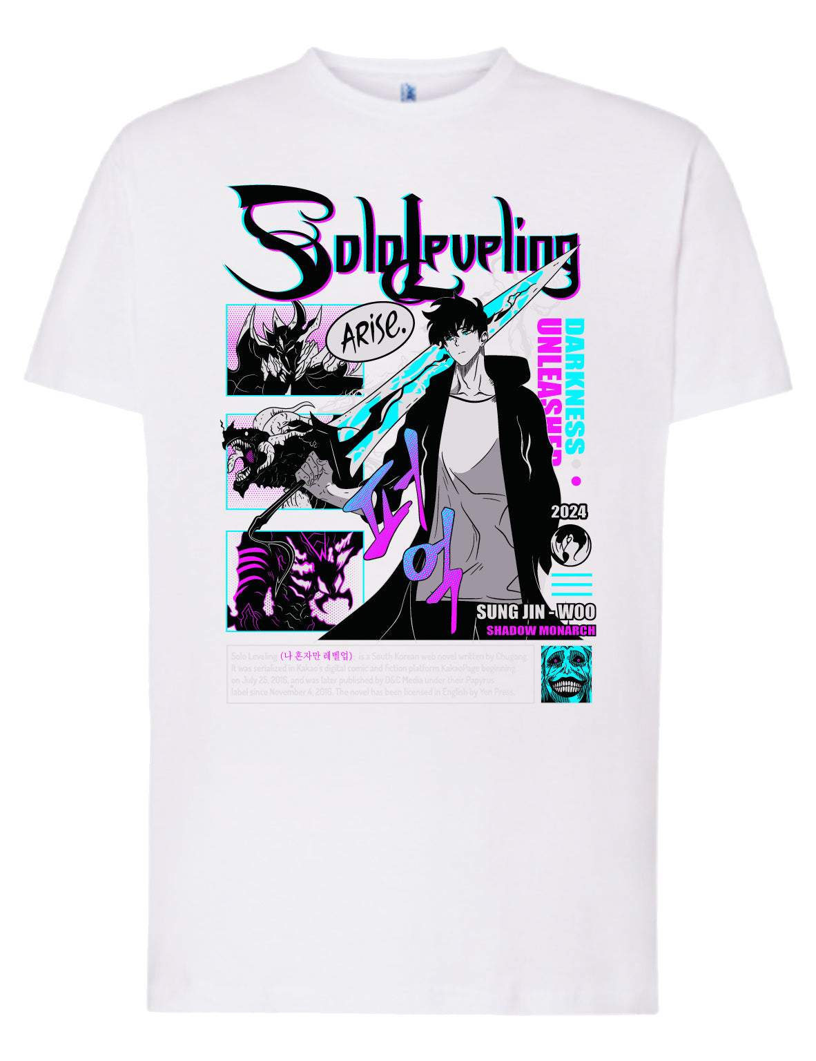 Camiseta Sung Jin-Woo – Solo Leveling “Shadow Monarch” | FrikiCanarias