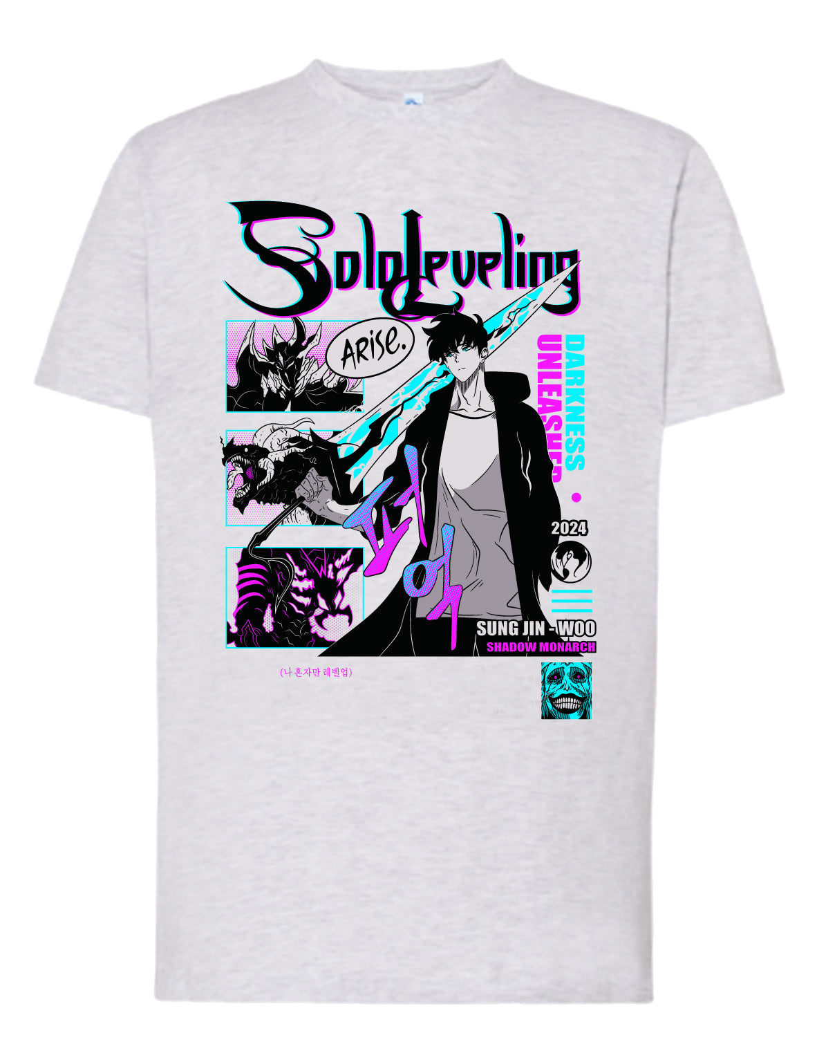 Camiseta Sung Jin-Woo – Solo Leveling “Shadow Monarch” | FrikiCanarias