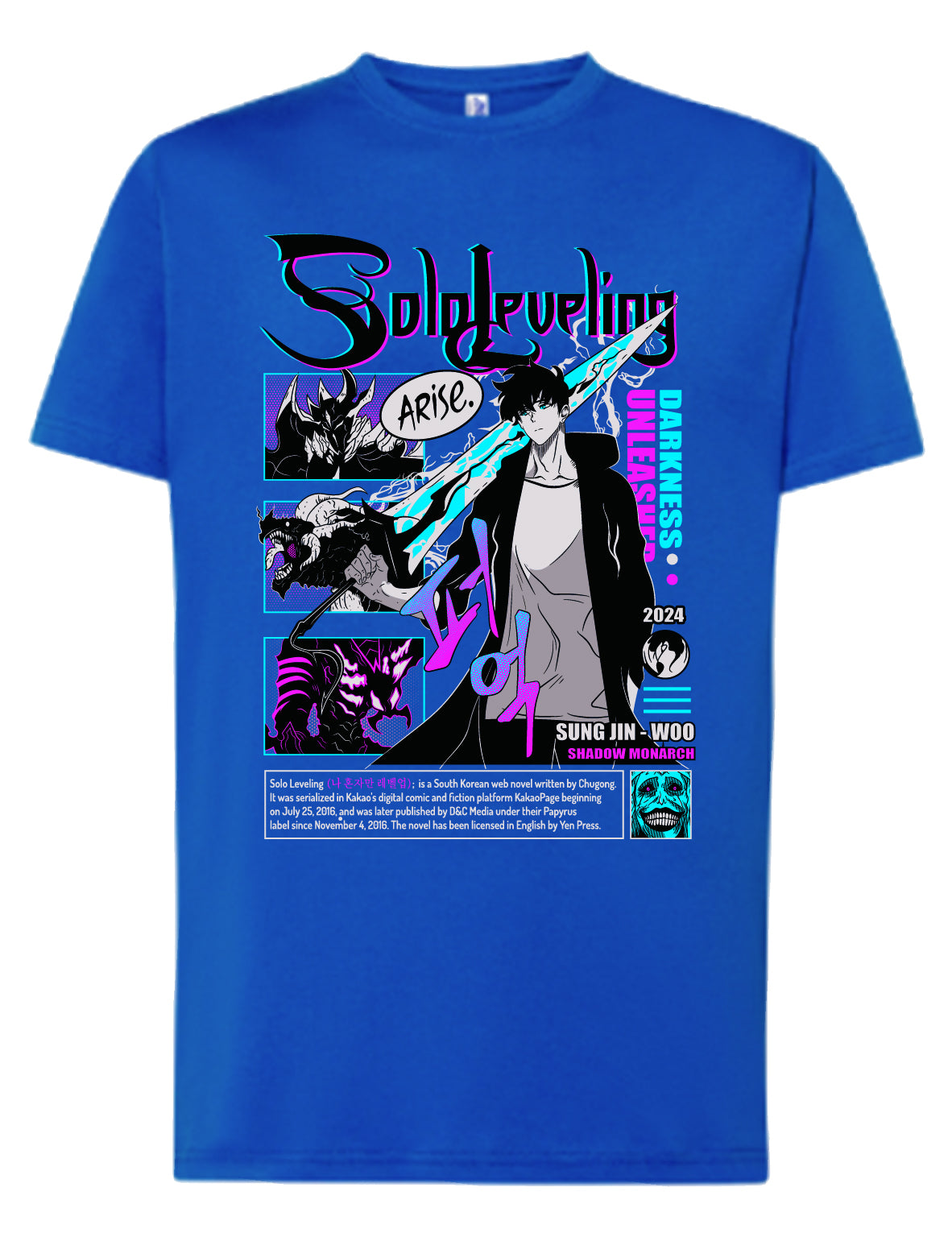 Camiseta Sung Jin-Woo – Solo Leveling “Shadow Monarch” | FrikiCanarias